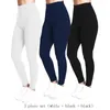 Leggings femininas Zohra Sports Feminina Plus Size Gym Running Yoga Calça de joelho Kless High Elastic Spandex Hip Lift