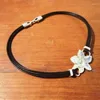 Choker Creative Vintage Alliage Fleur De Lotus Pendentif Colliers Pour Femmes Bohème Multi-couches Ciré Corde Parti Vacances Bijoux