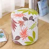 Pillow Floral Elastic Ottoman Square/Round Covers Case Stretch Storage Slipcover Protector Footstool Sofa Foot Rest Stool Hood