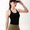 LL Women's Yoga Tank Top with Chest Cushion Racerback Running Fitness Eb Seamless Thread Sports Women's Preferred Tank Top