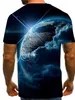 RUKAS T-shirt con stampa universale Collo a stella Verde Blu Viola Giallo Rosso Stampa 3D Abbigliamento casual a maniche corte di grandi dimensioni/Retrò