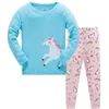 Pyjamas Jumping Meters Automne Printemps Girafe Imprimer Coton Filles Pyjamas 3-8T À Manches Longues Maison Vêtements Toddler Sleepwear Bébé Costumes 230511