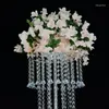 Decorazione per feste 12 pezzi) Lampadario per fiori di cristallo Centrotavola per matrimoni Centrotavola Lead Road Mariage Yudao1443