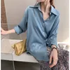 Frauen Blusen Shirts Herbst Koreanische Lose Frauen Bluse Blusas Mujer De Moda OL Stil Damen Plus Größe Solide Cardigan Shirts weiße Blusen Tops 9985 230512