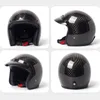 Casques De Moto En Fiber De Carbone Demi Casque Open Face Scooter Casco Pilote Hommes Moto Capacete De Moto Toutes-saisons Universel