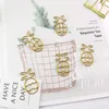 18pcs/lot Pineapple Paper Clips Kawaii Stationery Clear Ring Binder Pos Tickets Notes Letter H0263