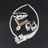 Sliver Real 18K Gold plattiert Diamant Halsketten für Frauen Mädchen Tennis Anhänger Halskette Sets Luxus Jewlery Designer Geburtstag Hochzeitsfeier täglicher Braut Cool