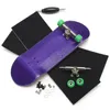 Novelty Games Purple Wooden Finger Skateboards Professional Finger Skate Board Wood Fingerboard with Bearings Wheel Foam Screwdriver 230512