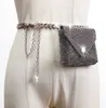 Fanny Pack for Women Luxury Brand Designer Waist Bag 2023 Mini Rhinestone Purse Big Thick Chain Evening Lipstick Belt 230512