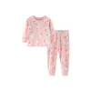 Pajamas Little maven Baby Girls Pajamas Autumn Cotton Unicorn Clothes Sets Comfort for Night Wear Suit Kids 2 to 7 years 230511