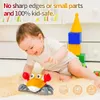 Electric/RC Animals Interactive Crab Toy For Babies Creative Crawling Crab Escape Electronic Toys Animal Pet Runaway Musical Toys Presents Drop 230512