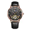 Orologi da polso Kimsdun Sun Moon Star Orologio da uomo Meccanico automatico Impermeabile Hollow Out Tourbillon