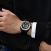 Relógio masculino Moda minimalista Ultra Fin Fin Simple Watches Business Aço inoxidável Designer de aço Relógio Branco de borracha Princular
