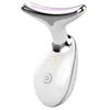 Ansiktsvårdsenheter Neck Anti Wrinkle Beauty Device Lyft och dra åt massager Electric LED Pon Therapy Microcurrent Remover 230512