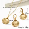 Necklace Earrings Set MINHIN 2023 Vintage Ocean Shell For Women Cowrie Sea Pendant Bohemian Beach Korean Jewelry