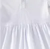 귀여운 여름 소녀 브랜드 드레스 편지 인쇄 아이 쇼트 슬리브 드레스 코튼 어린이 턴 다운 고리 드레스 아동 스커트 1-6 년