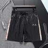 Summer Mens Shorts Fashion Swimming Beach Shorts Casual Mid Waist Casual Short Black Plaid Brand Print Pants