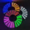 50Pcs Led Glow Up Folding Fan Luminous Stage Show Cosplay Props Fans Fluorescent Party Holiday Gifts Dance Decoration