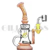 Cachimbos de água de 9,5 polegadas Cachimbos recicladores Dab rig Tubos de vidro Plataformas de petróleo Cachimbo de água de cera Quartzo Banger Acessórios para fumar