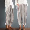 Women's Pants Capris Women's loose fitting harem high waist striped pocket pants casual Pantalon women's sports pants 230511