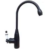 Kitchen Faucets Black Oil Rubbed Brass Single Handle Swivel Spout Sink Faucet Cold & Mixer Tap Asf109