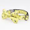 Dog Collars Leashes bee dog collar dog bowtie and leash set for pet dog cat free laser name with telphone number 230512