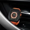 Caso de liga premium + kit de modificação de cinta de silicone conjunto para Apple Watch Ultra 49mm