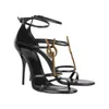 Cassandra Women Luxury Opyum Sandals Designer Stiletto каблуки патентная кожа золото золото черная neuedes red lady fashion sedail