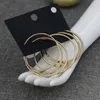 Hoop Earrings 6-7CM Big For Women Punk Gold Color Large Round Set Brincos Hip Hop Jewelry Accessory 3 Pairs