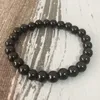 Kette 8mm Schwarzer Onyx Rhodonit Rosenquarz Perlen Handgelenk Männer Frauen Naturstein Armband-Sets Stapelbare Mala-Armbänder 230511