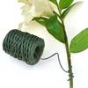 Decorative Flowers 1.0Mm Green Floral Wire Wrap Twine Handmade Iron Paper Rattan For (Length: 210M)