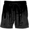 Shorts masculinos impressão 3D PRIMENTO BRUNCO DE NATAGEM BRUNCOS Praia Céu de céu Harajuku Surfada curta de ginástica estrelada Surfboard