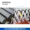 Zonesun ZS-FCR600 Гибкий конвейер-резиновый резиновый покрытый питаемые ролики Multi Wedge v Ремейные ремни Обработка.