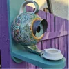 Matning William Morris Cyan TEAPOT BIRDHOUS