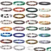 Perlen Männer Armbänder Natürliche Heilenergie Tigerauge Armband Stränge Poliert 8 Mm Lapis Lazi Perlen Armreif Elastische Psera W Dhgarden Dhrob