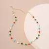 Ras du cou gland évidé coloré petite fleur cercles collier pour femmes esthétique mode romantique Vintage colliers cadeau