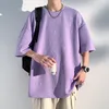 メンズTシャツの男性夏の特大のTシャツの発泡プリント泡の泡立ちTシャツカジュアルルーズユニセックスティー韓国スタイルの男性服230512