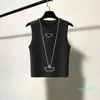 2023 Designer Kvinnor Knits Tees Womens ärmlös undertröja monterad Vest Spring och Summer Sweaters S M L