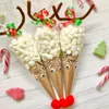 Hediye sargısı 50pcs Noel tatlı koni çantaları DIY Ren Geyiği Şeker Noel kurabiyeleri sarma malzemeleri