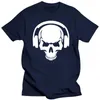 Magliette da uomo DJ Skull Cuffie Trap Music Rap Club Mix T-shirt da uomo antracite