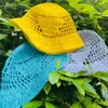 Acessórios para cabelos de cabeça de cabeceira Senhoras de malha de malha de mão Hapsa de pereira Design de palha de palha de luxo moda casual verão ao ar livre praia de sol sólida coloração 230512