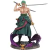 Anime Manga Anime Figurine 25cm Gk Roronoa Zoro Double Headed PVC Children Toys Collection Cartoon Dolls Gift PVC Model Decoration 230511