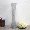 Wazony 10pcs) Metal Crystal Flower Stand -Centerpiece Centrum ślubne Trąbka do imprezowego wystroju domu 1368