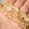 Pärlor Transparent 7-11mm naturliga gula citriner kvarts råa mineraler Kristall nugget pärla för smycken som gör DIY örhänge armband