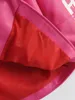 Damen Leder 2023 Frauen Herbst Winter Faux Weiche Jacken Mäntel Dame Rose Rot PU Niet Reißverschluss Epaulet 3D Druck Motorrad Streetwear