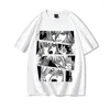 T-shirts pour hommes T-shirts Anime Chainsaw Man Print Garçon Fille Unisexe Streetwear Casual Fashion Shirt Cartoon Pochita Makima Tees Coton Vêtements