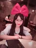 Hårgummiband överdimensionerade supergiganten Big Bow Bowknot Kiki Cosplay Headband Head Wear Headpieces Party Po Props 230512