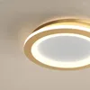 Lampki sufitowe Nowoczesne światło LED kwadratowe okrągłe sypialnia lampa salonu Złote czarny AC85-260V Lamparas de Techo Luminaria