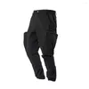 Pantaloni da uomo Cargo Tasche laterali larghe Tasca nascosta Cerniere Ykk Pupilla Viaggio Techwear Futuristico Streetwear Estetica