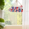 Supplies Innovative Front Door Sign Exquisite Crafts with Drawstring Light Independence Decorative Ornament P230512